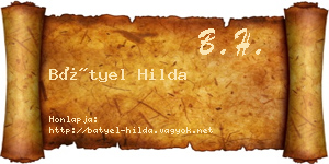 Bátyel Hilda névjegykártya
